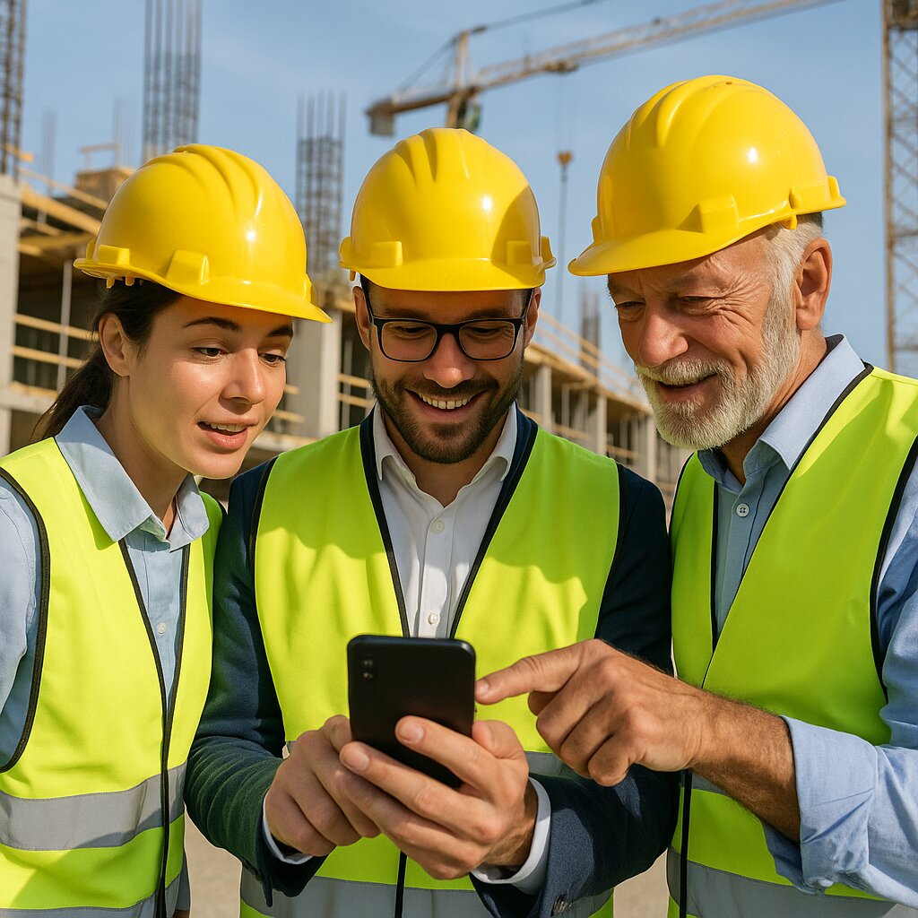 Docuty Nutzer bei der Begehung — Fotodokumentation vor Ort