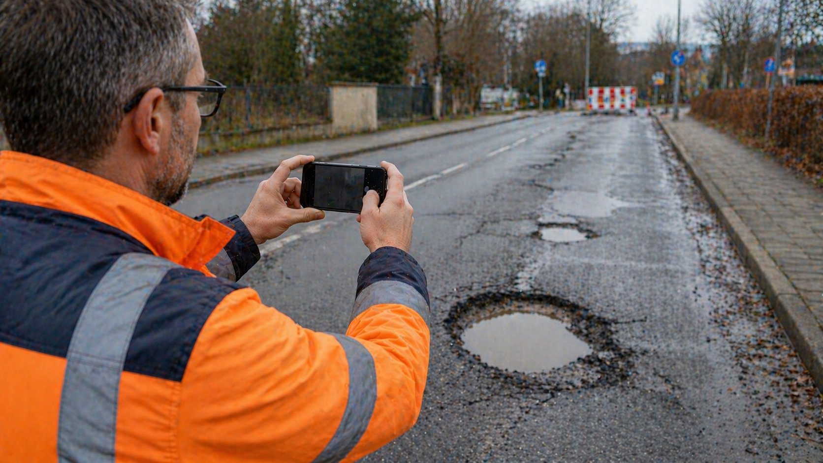 Kommunen dokumentiert straßenschäden dokumentieren mit dem Smartphone